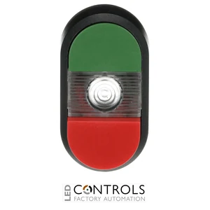 1SFA611141R1108 ABB MPD12-11C Illuminated Double Pushbutton Green/Red with Clear Indicator - image 2