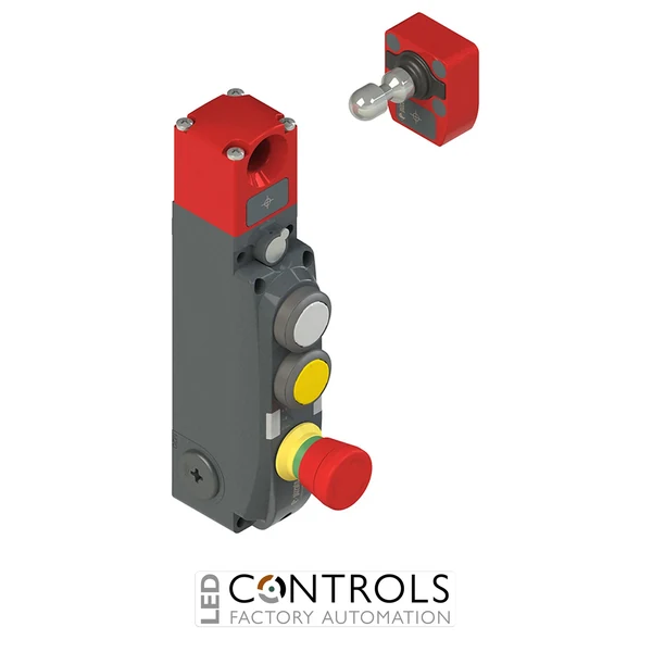NG 2D1E421C-F30 Pizzato NG series safety switch with lock and integrated control devices, with actuator