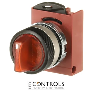 1SFA184605R9109 ABB P9MSLZ0A Orange Illuminated 3-Position Selector Switch - image 3