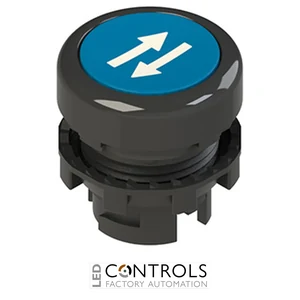 E2 1PU2R621L31 Pizzato Spring-return blue flush pushbutton with marking