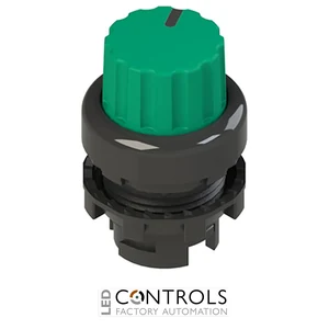 E2 1SL42EVD41AB Pizzato Illuminated knob selector, 2 positions green with marking