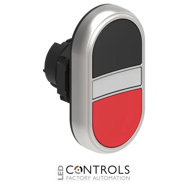 LOVATO LPCBL7112 DOUBLE TOUCH BUTTON BLACK/RED