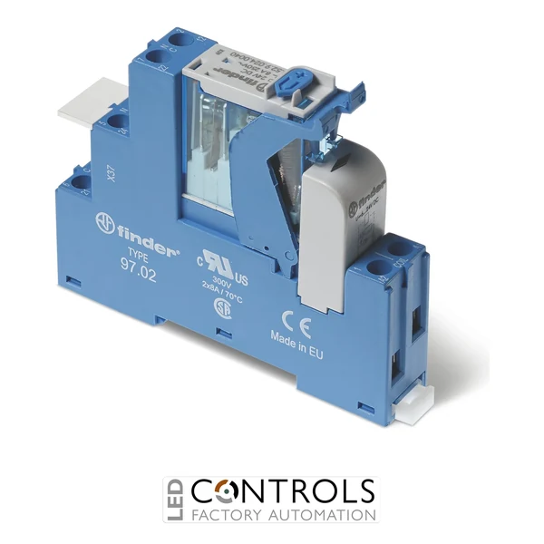 4C.02.9.048.0050SPA Finder 2 CO Contacts DC Modular Interface Relay with Green LED + diode Indication
