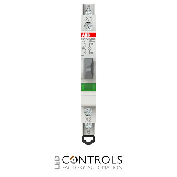2CCA703162R0001 ABB E2171610D E217-16-10D Pushbutton 1NO 16 A Green LED