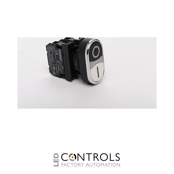 EMAS B102K20HB EMAS B DOUBLE HEAD PUSH BUTTON 1NO+1NC BLACK-WHITE