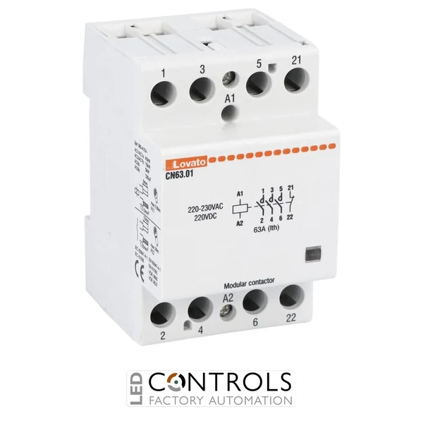 CN6301220 - MODULAR CONTACTOR 63A AC1 220/230V