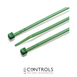 HFC140-GRN Partex non-releasable nylon cable tie, 140mm x 3.6mm, Green, pack 100