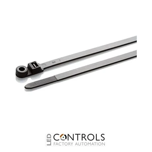 MT300-B Partex Screw Mountable Cable Ties, 305mm x 7.6mm, Black, pack 100
