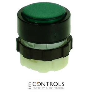 BS3DLGREEN IMO Illuminable Push Button Spring Return, Green, Black