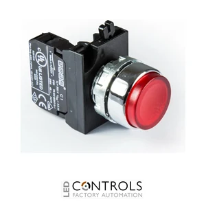 EMAS CM100HK EMAS CM EXTENDED PUSH BUTTON 1NO RED WITH NUT - image 3