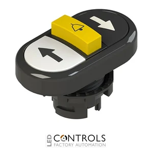E2 1PTRS1AABK Pizzato Triple lower flush pushbutton, with marking