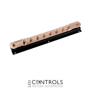 abb 6 Way Copper Earth Bar with 1 Link 475mm Length