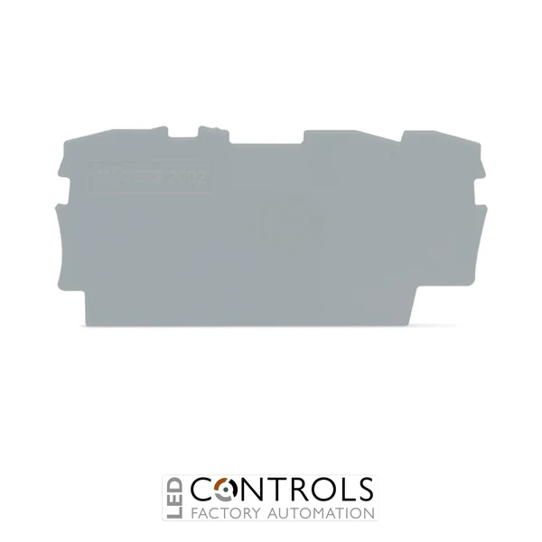 2002-1391 Wago End and intermediate plate;0.8 mm thick;gray