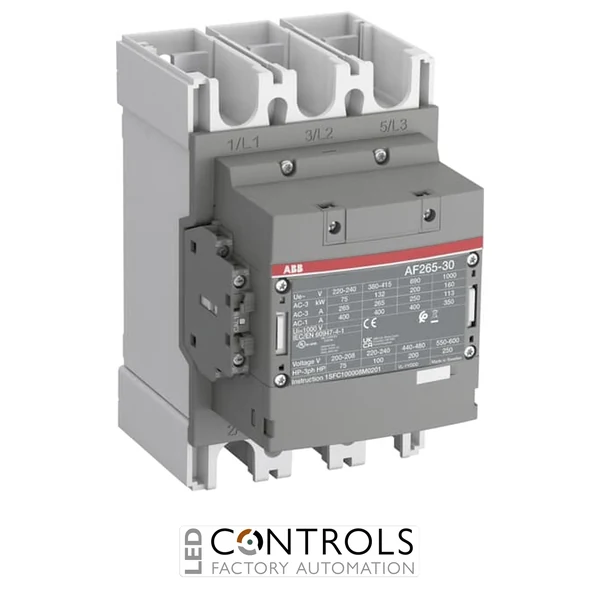1SFL547002R4211 ABB AF265-30-11-42 110-120V 50/60Hz 3 Pole 3NO 1NO/1NC Block Contactor