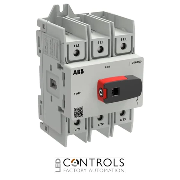 1SCA162509R1001 ABB OT80G3-3BS OT Plus 3 Pole 80A Panel Mounted Switch Disconnector