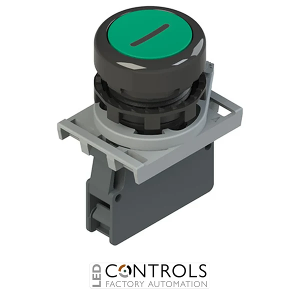 E2 AC-DXBC1210 Pizzato Complete unit with pushbutton, fixing adapter and contact