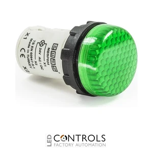EMAS MBSP024Y EMAS MONOBLOCK SIGNAL LAMP 24V CELLULAR GLASS GREEN