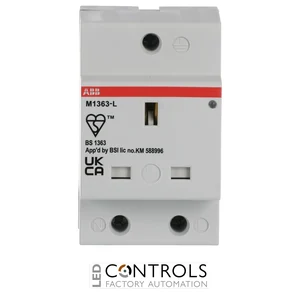 2CSM258163R0721 ABB M1363L M1363-L British Standard Modular Socket 13 A 250 V AC with Indicator Light