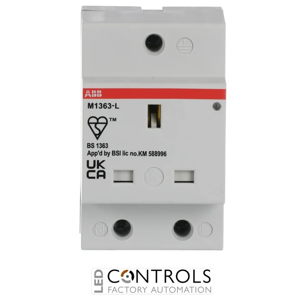 2CSM258163R0721 ABB M1363L M1363-L British Standard Modular Socket 13 A 250 V AC with Indicator Light