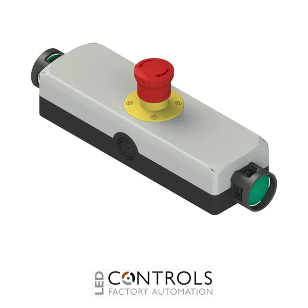 ES AC36041 Pizzato Complete unit with enclosure, 2 mushroom, 1 emergency pushbutton and contacts