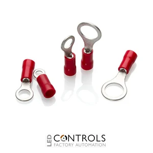 RR120 Partex Ring Terminals, M12, Red, pack 100