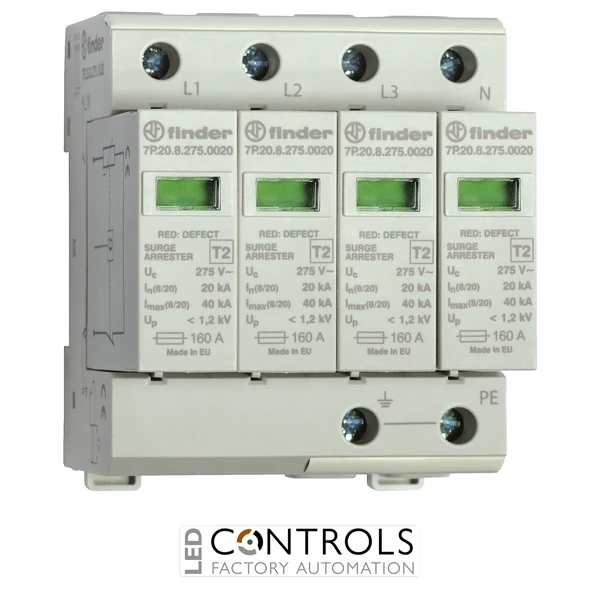 7P.25.8.275.1020 Finder Surge Protection Device SPD arresters 3ph