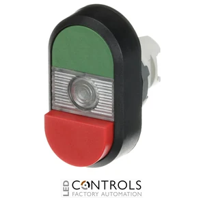 1SFA611141R1108 ABB MPD12-11C Illuminated Double Pushbutton Green/Red with Clear Indicator - image 3