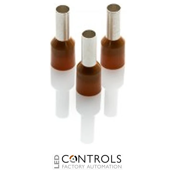CEF1012F Partex FERRULE 10mm BROWN SINGLE (100)