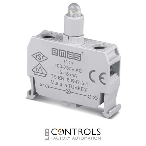 EMAS CKK EMAS C SIGNAL BLOCK RED  LED 100-230 V AC/DC FOR CONTROL BOXES