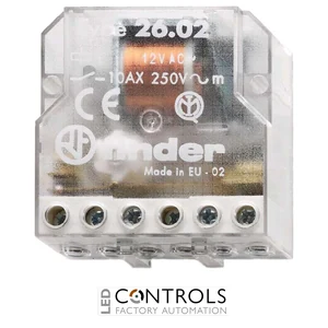 26.03.8.012.0000 Finder Step relay 2 Phase switch 1NC+1NO AC 12V
