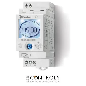 12.A2.8.230.0000 Finder Time switch Astro 2 pole 16A 110/230V
