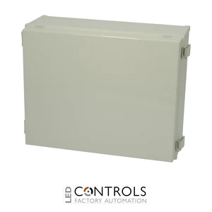 8113361 Fibox CAB PC 405020 G Cabinet, Polycarbonate, Grey door Latches on the short side