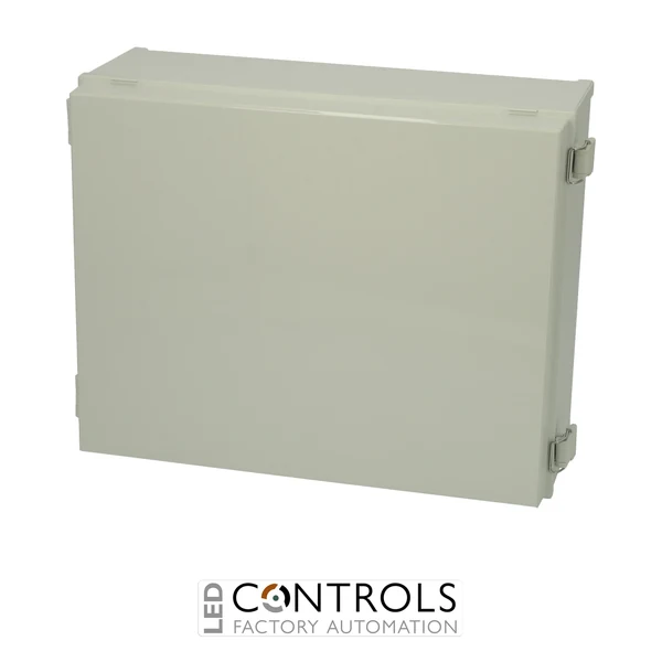 8113361 Fibox CAB PC 405020 G Cabinet, Polycarbonate, Grey door Latches on the short side