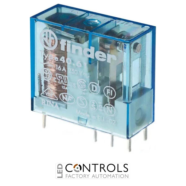 40.61.7.012.4000 Finder Miniature PCB relay 1pole 16A DC 12V