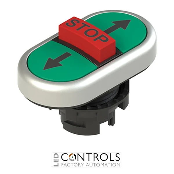E2 1PTRS9AABA Pizzato Triple lower flush pushbutton, with marking
