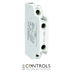 ncf1-11c chint side mount auxillaries block, 1 n/o 1 n/c contacts for 09-32a ac/dc