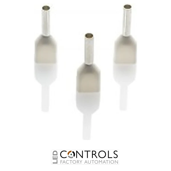 TCEF7508G Partex FERRULE 0.75mm WHITE TWIN (100)