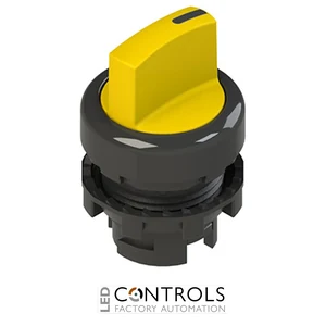 E2 3SE13ACE51AB Pizzato Short handle selector, 3 positions yellow with marking