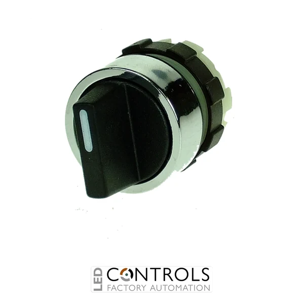 BC3KN3 IMO Rotary Knob, 3 Position Maintained 60deg, Chrome Bezel