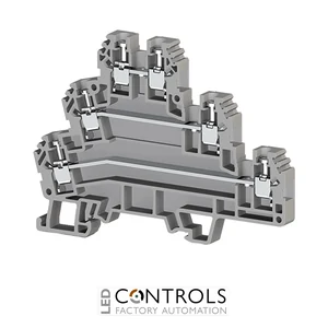 ERT3GREY IMO Screw Clamp Terminal 2.5mm, 300V, 24A, Triple Deck
