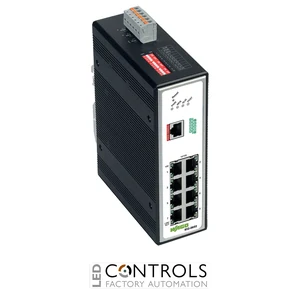 852-602 Wago Industrial Managed Switch;8-port 100Base-TX;PROFINET;black metallic