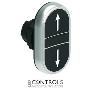 LOVATO LPCB7191 DOUBLE-TOUCH FLUSH BUTTON ACTUATOR BLACK ARROWED