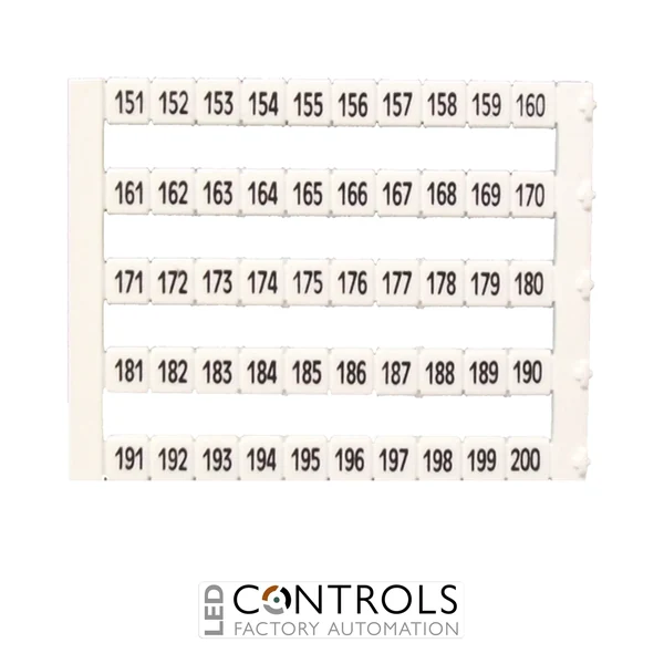 MT5-151-200 IMO Marker 5 x 5 mm White, Printed 151-200