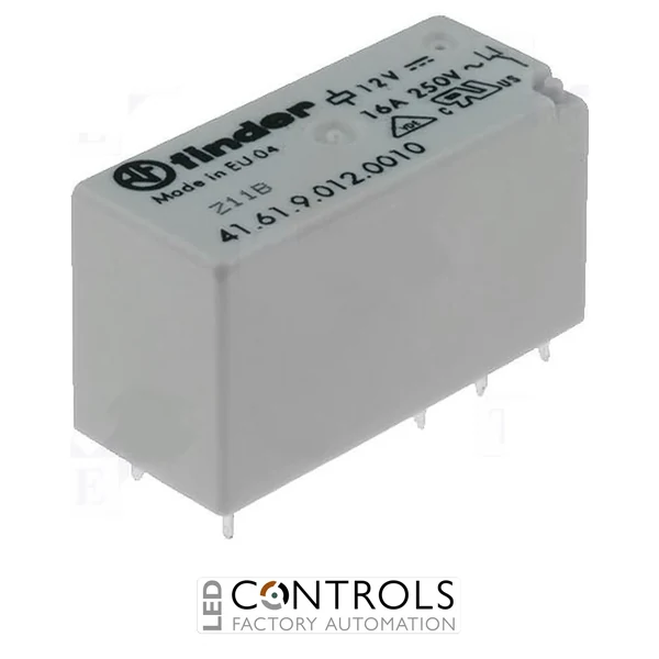 41.61.9.012.0010 Finder Miniature PCB relay 1pole 16A DC 12V