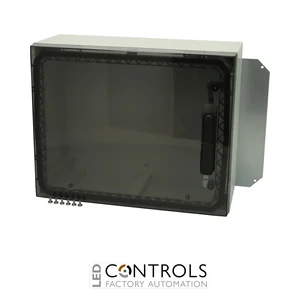 8121105 Fibox ARCA 405021ST Cabinet, Polycarbonate Transparent cover, Swinghandle, hinges on the short side