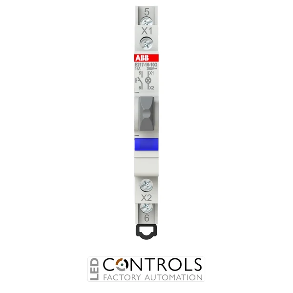 2CCA703164R0001 ABB E217-16-10G Illuminated Pushbutton 1NO Blue LED 16 A