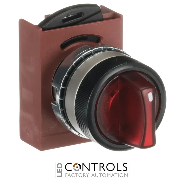 1SFA184631R9101 ABB P9MSLZ3R Red Illuminated 3-Position Momentary Selector Switch