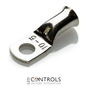 COL10-10 Partex copper tube ring terminal, 10mm², M10 stud, pack 100