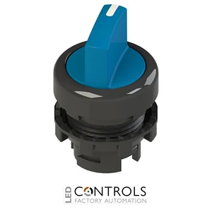 E2 1SE12ACA61AB Pizzato Short handle selector, 2 positions blue with marking