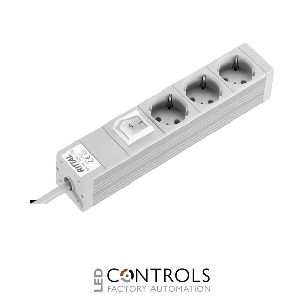DK7240.120 Rittal Socket strip CEE 7/3 (type F) 3-way 250 V 16 A LHD: 3066x44x44mm